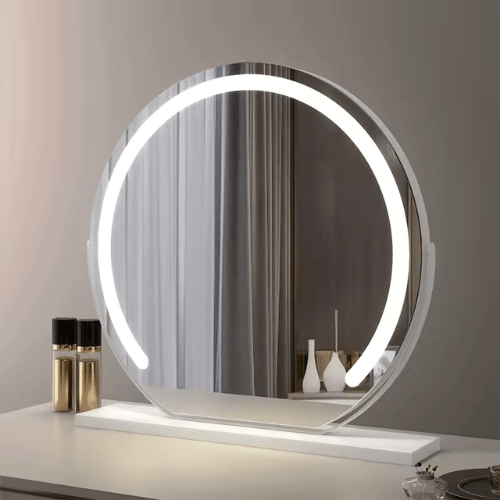 Vanity miroir avec lumière pour chambre femme coiffeuse