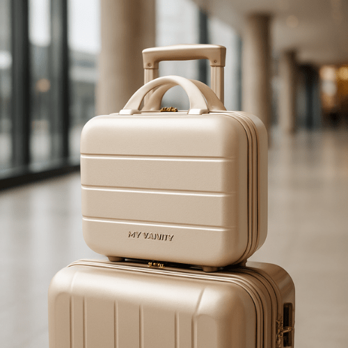 Vanity case sur valise pour voyage dans un aéroport