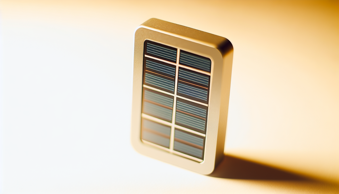 chargeur solaire compact vêtement technologique élégant, style haut de couture