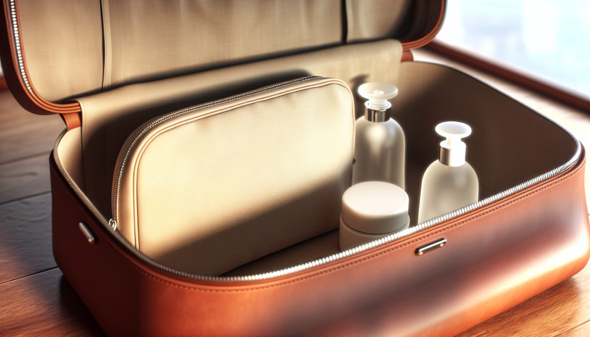 image de trousse ouverte dans une valise