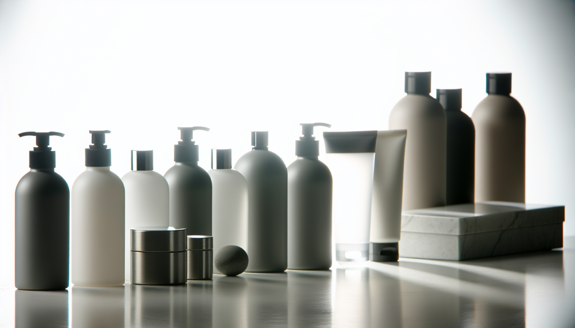 produits de toilette alignés
