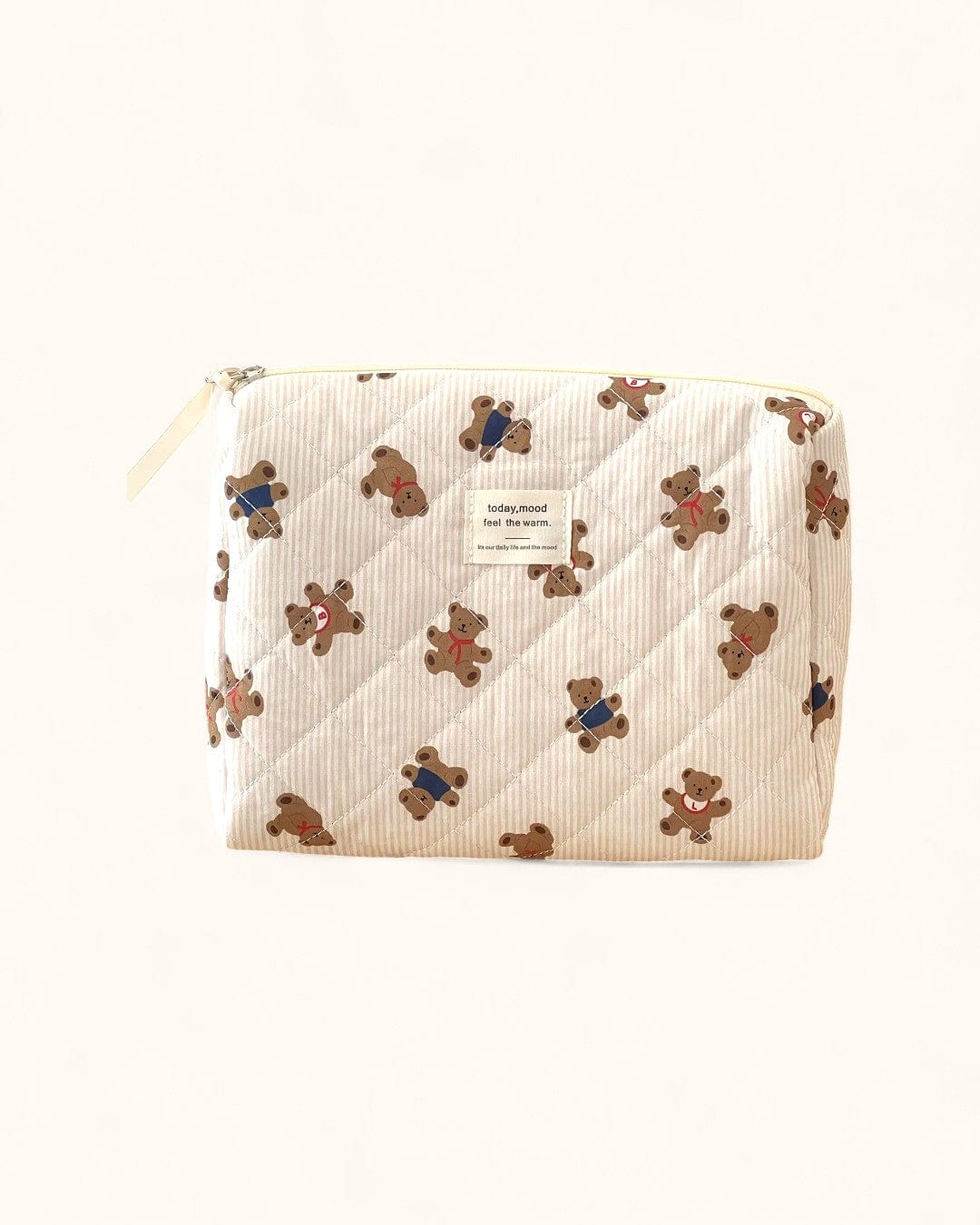 trousse vanity Khaki striped bear [clutch]] My Vanity