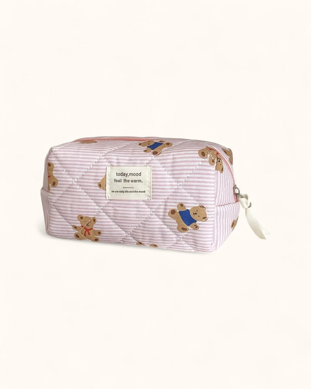 trousse vanity Pink striped bear [octagonal bag]] My Vanity