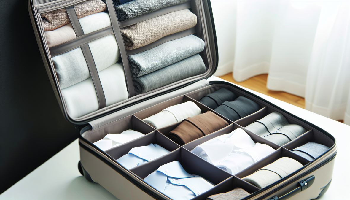 valise ouverte bien organisée